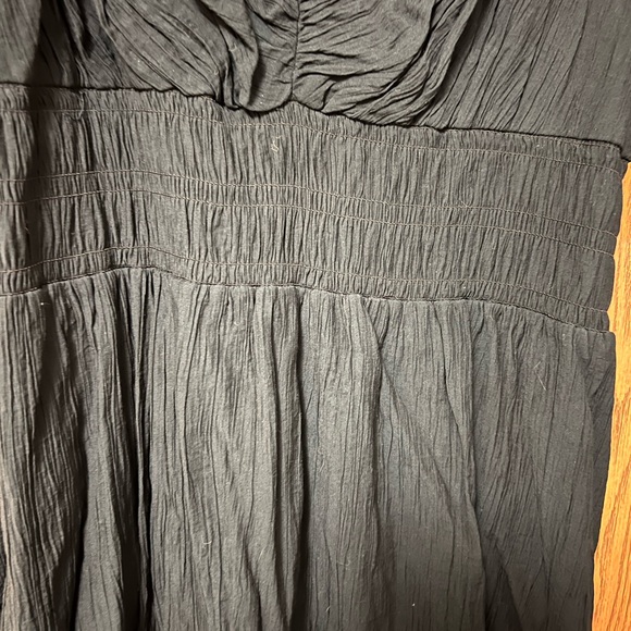 Abercrombie & Fitch Black Dress Size LT Dress with Flutter Sleeves - Picture 3 of 10